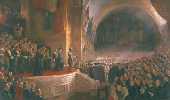 Tom roberts Opening of the First Parliament of the Commonwealth of Australia by H.R.H. The Duke of Cornwall and York china oil painting image
